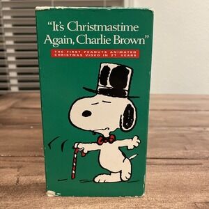 ~IT'S CHRISTMASTIME AGAIN CHARLIE BROWN~XMAS VHS~PEANUTS~SNOOPY